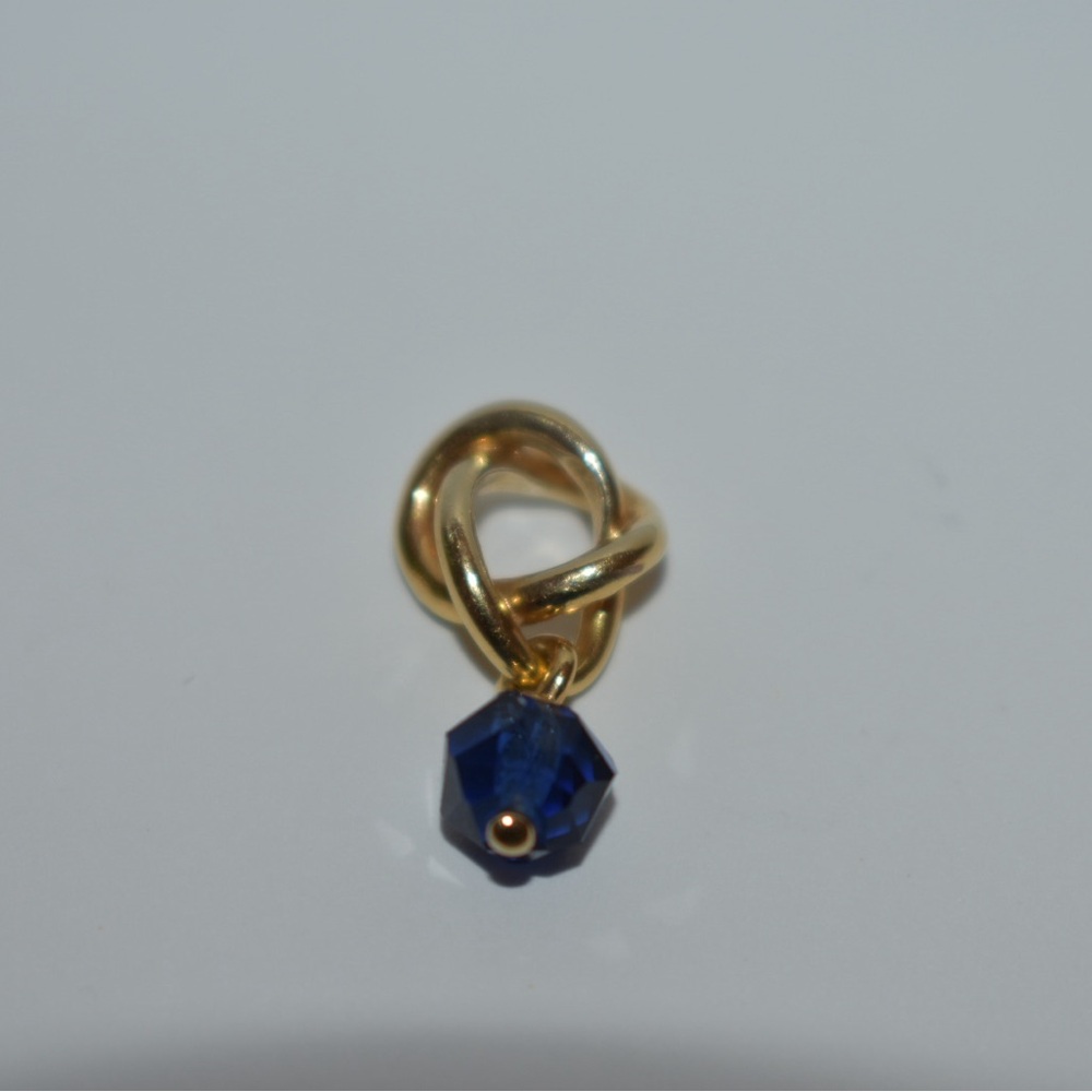 ❗️Sold❗️(Depop) September Faceted Eternity Circle Dangle Charm 14k Gold Plating